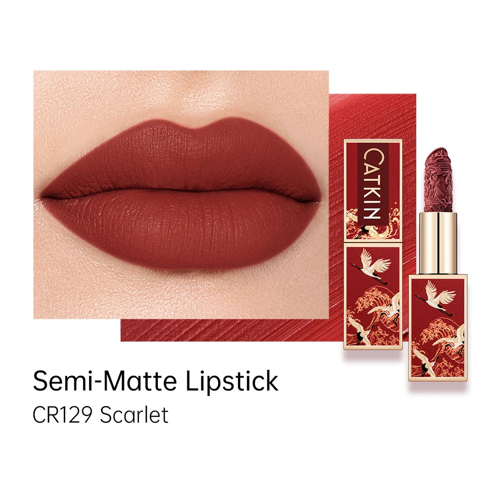 CATKIN Makeup Velvet Matte Lipstick, Hydrating Satin Long Lasting Lipstick with Smooth and Creamy Texture