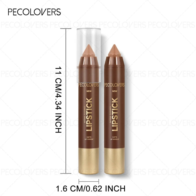 1PC Brown Matte Lip Liner Crayon, Smooth Application, Highly Pigmented, Long-lasting Wear, Lip Cosmetics