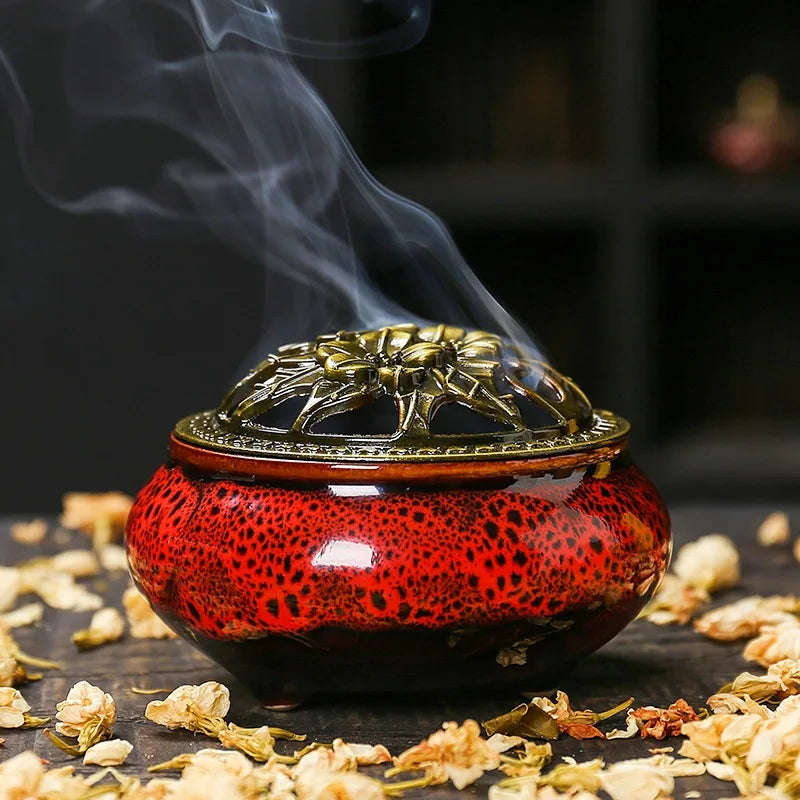 Mixed Natural Reflux Tower Incense Cone Rose Lavender Aromatherapy for Smoke Odor Remover Anxiety Relief Meditation Fragrance