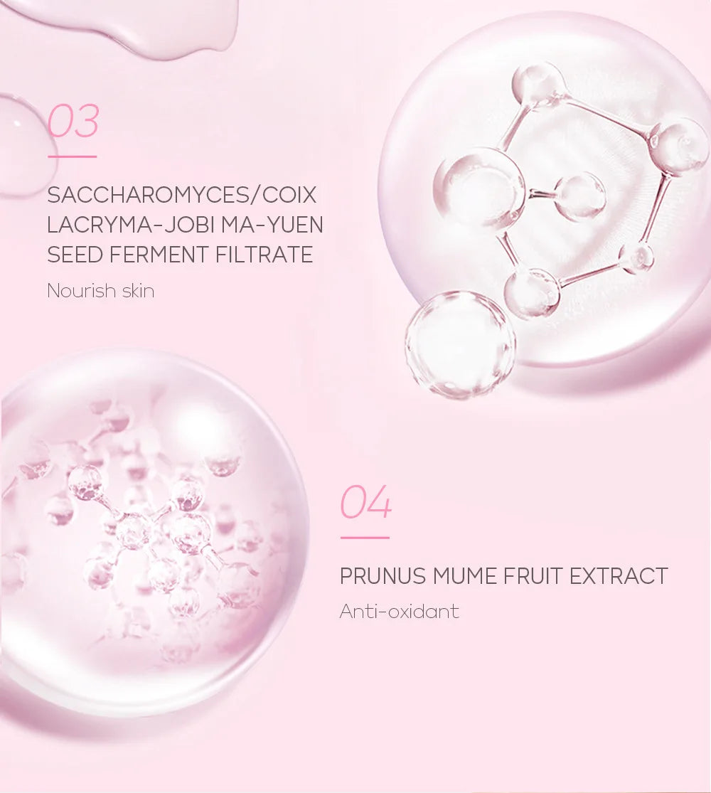 Sakura Gentle Facial Foaming Cleanser Shrink Pores Deep Clean Oil Control Reduce Blackhead Moisturizing Facial Skin Care