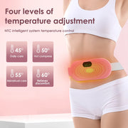 Menstrual Massager Electric Period Belt 4 Levels Heating & Vibration Hot Compress Woman Massage Brace Abdominal Lumbar Waist Pad