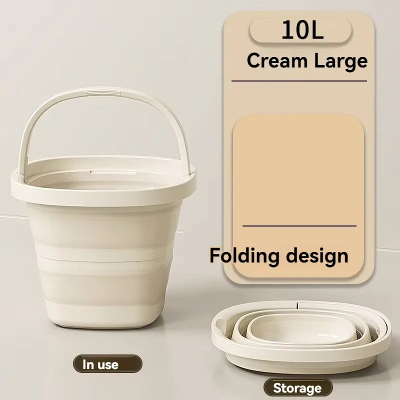 Large Capacity Foldable Water Bucket Portable Thickened Tub for Home Dorm Foot Soak Outdoor Fishing