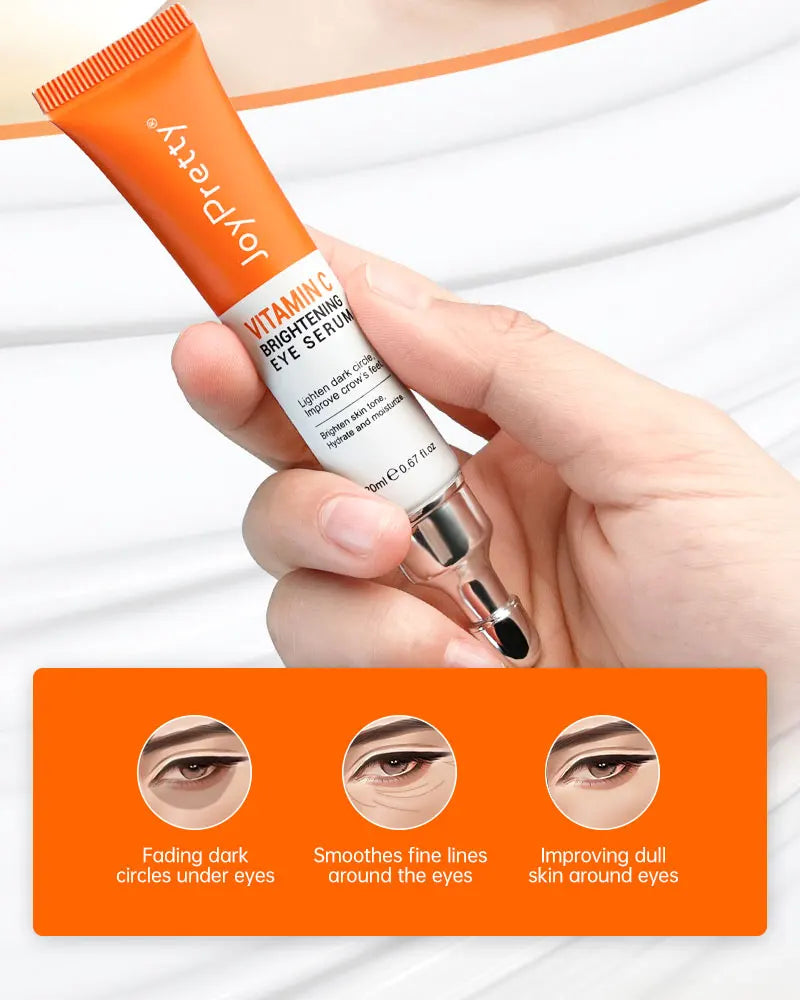 JoyPretty Anti Dark Circle Eye Cream Eye Bags Removal Vitamin C Whitening Cream Wrinkle Removal Serum Eyes Firming Skin Care