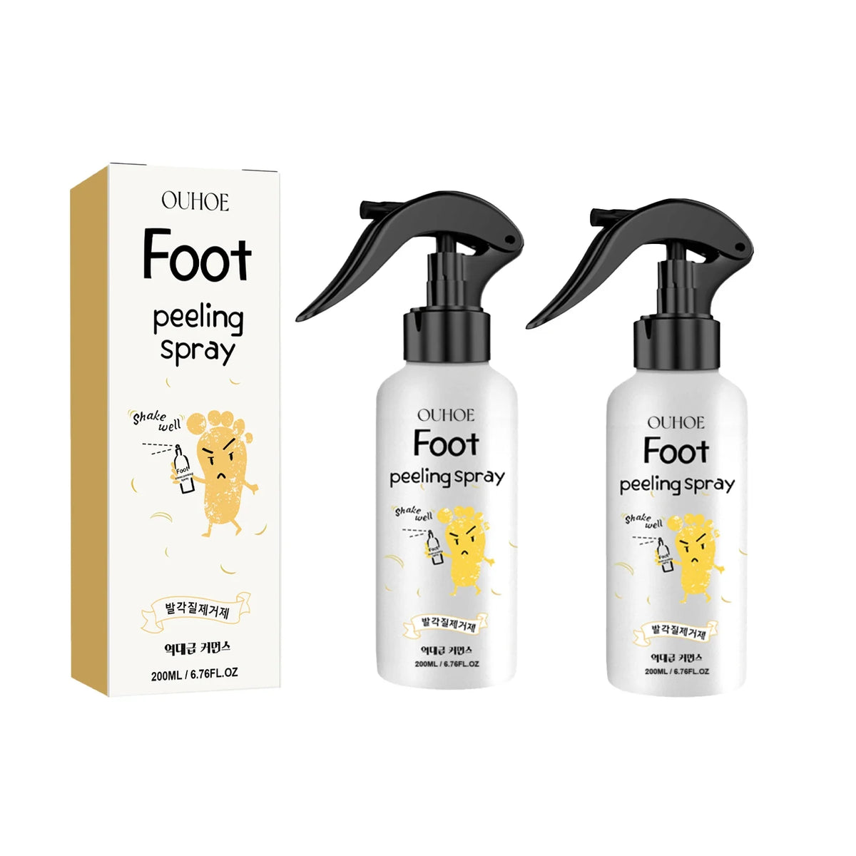 Foot Exfoliating Spray Repairing and Brightening, Removes Dead Skin and Calluses, Foot Whitening Care Spray Foot Care Liquid