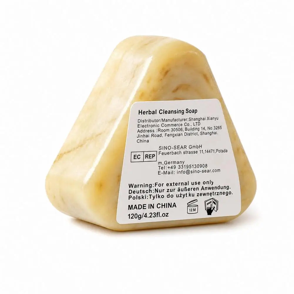 120g Face Soap with Foaming Net Seven Seed White Ancient Method for Oil Control Gentle Herbal Cleansing Skin