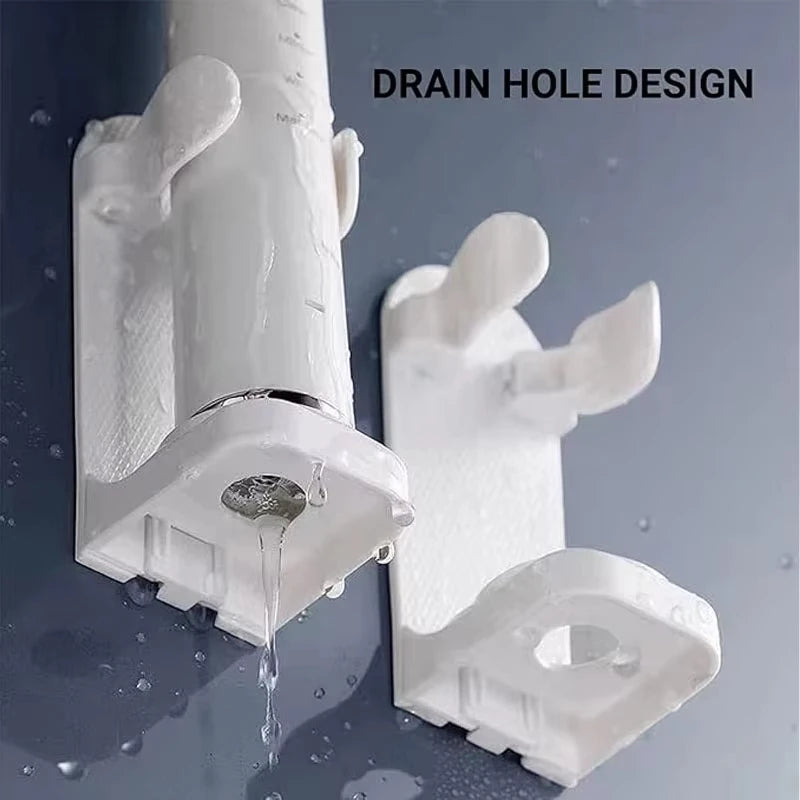 Toothbrush electronic holder, wall mounted adhesive holder, toothbrush organizer to save space and keep dry