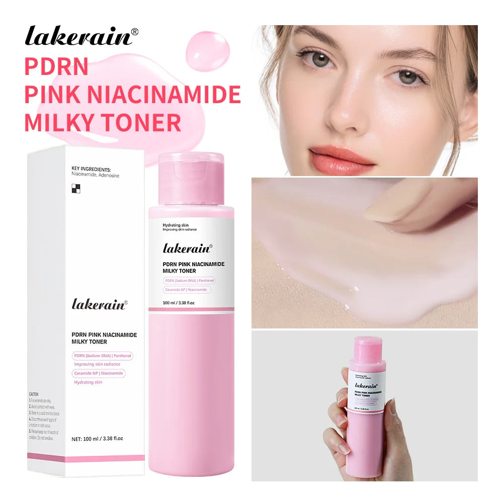 Pink Niacinamide Milky Toner Long-lasting Hydration Even Skin Tone Quickly Absorbed Achieve Dewy Glass Skin Daily Milky Toner