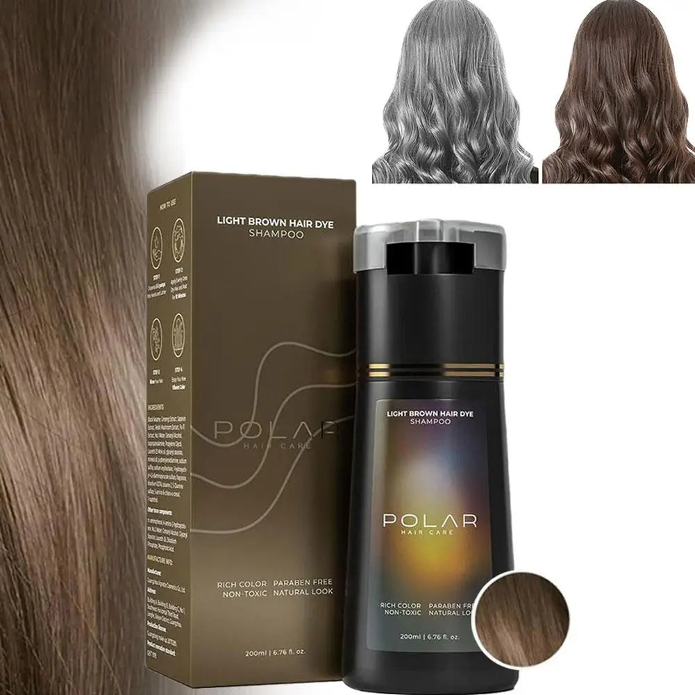 200ml Hair Dye Shampoo For Gray Hair Natural Hair Dye Kit Semi Permanent Hair Dye Shampoo For Women Men Black Brown Purple