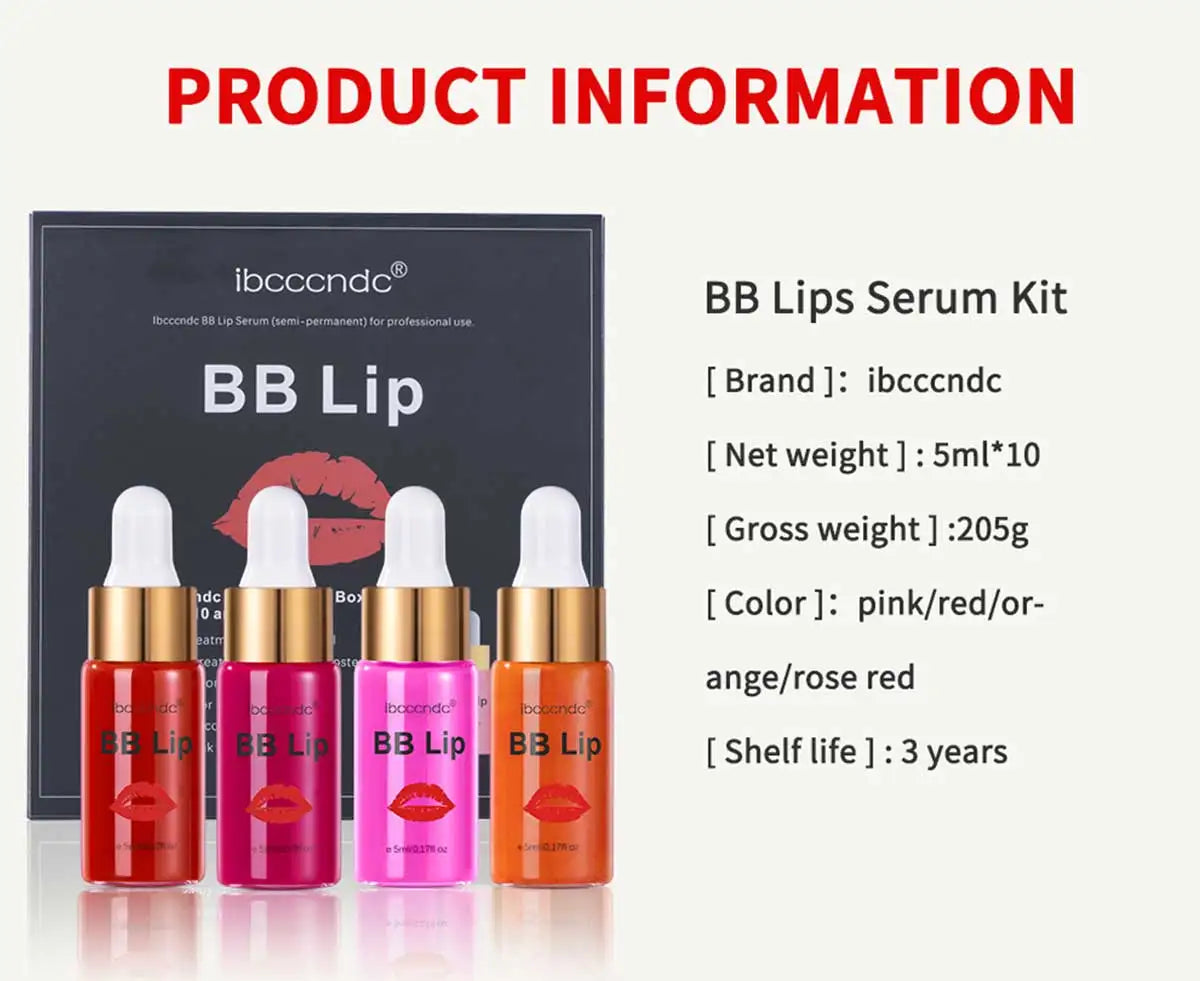 Korea Glow BB Lips Ampoule Serum Starter Set Semi-Permanent BB Lip Gloss Tinted Pigment Lasting Moisturizing For Lip Care Makeup