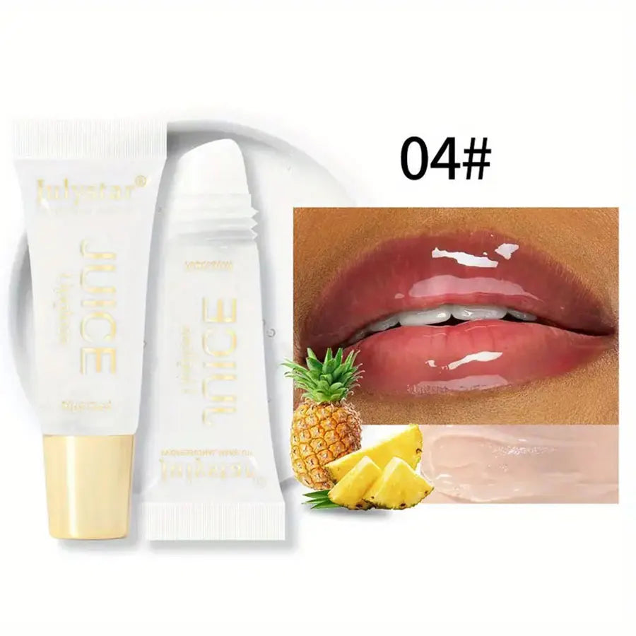 Watery Crystal Clear Jelly Lip Oil Lip Balm Moisturizing And Smoothing Lip Lines Jelly Pout Lip Gloss Glass Lip Fruit Scent