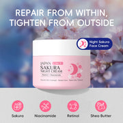 LAIKOU Sakura Day Night Face Cream Nourishing & Brightening Moisturizer Anti-aging Smooth Skin 30g