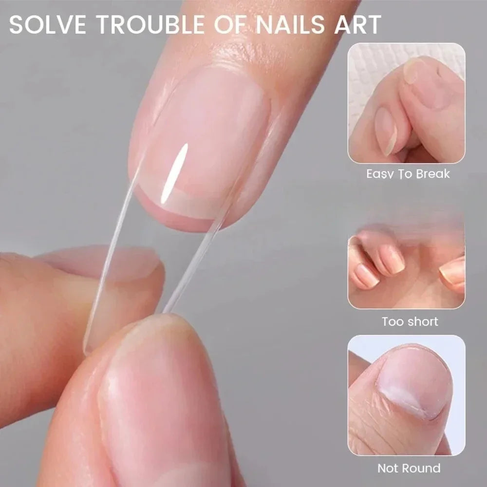 550Piece Medium and short soft gel nail tips Medium Apricot/Coffin Head Full Coverage Matte Extension Tool  Press-On Nail