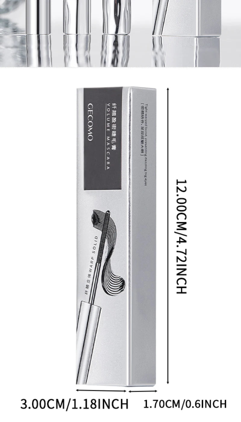 Long-lasting curling mascara Waterproof and sweat-proof Separates each lash Thick and voluminous Steel tube mascara