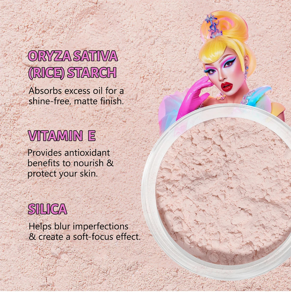 Lakerain Loose Baking Setting Powder Oil Control Natural Matte Finish Long Lasting Makeup Setting Powder Korean Cosmetic 4colors
