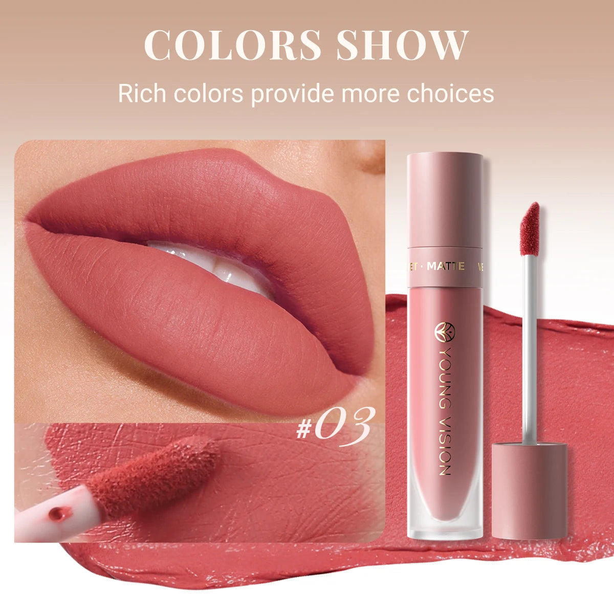 DUNUF Matte Velvet Lip Gloss, 3D Plumping & Waterproof, Square Tube Lipstick, Easy Application, 8 Shades (All-in-One)