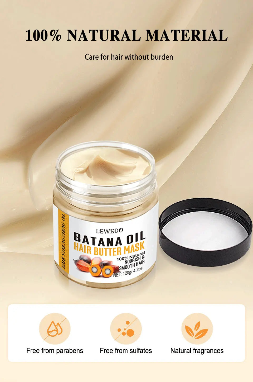 100% Pure Batana Hair Care Oil Hair Growth Oil For Natural Treatment Nourish Reduce Hair Loss Anti-Breakage Hair Thickn Products