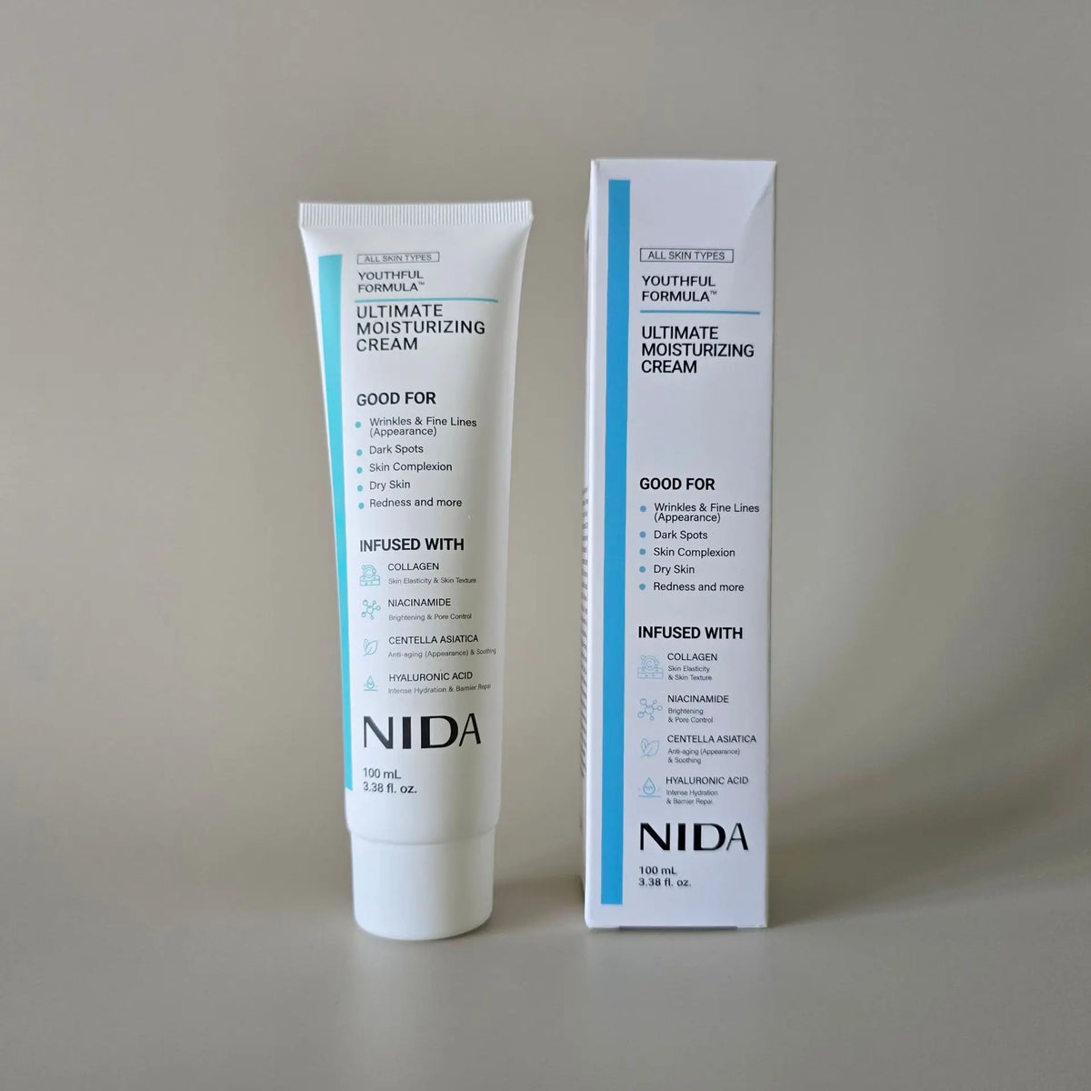 NIDA Propolis Peptide Renewal Facial Serum Ultimate Moisturizing Cream Retinol Probiotic Eye Cream Rejuvenating Firming Skincare