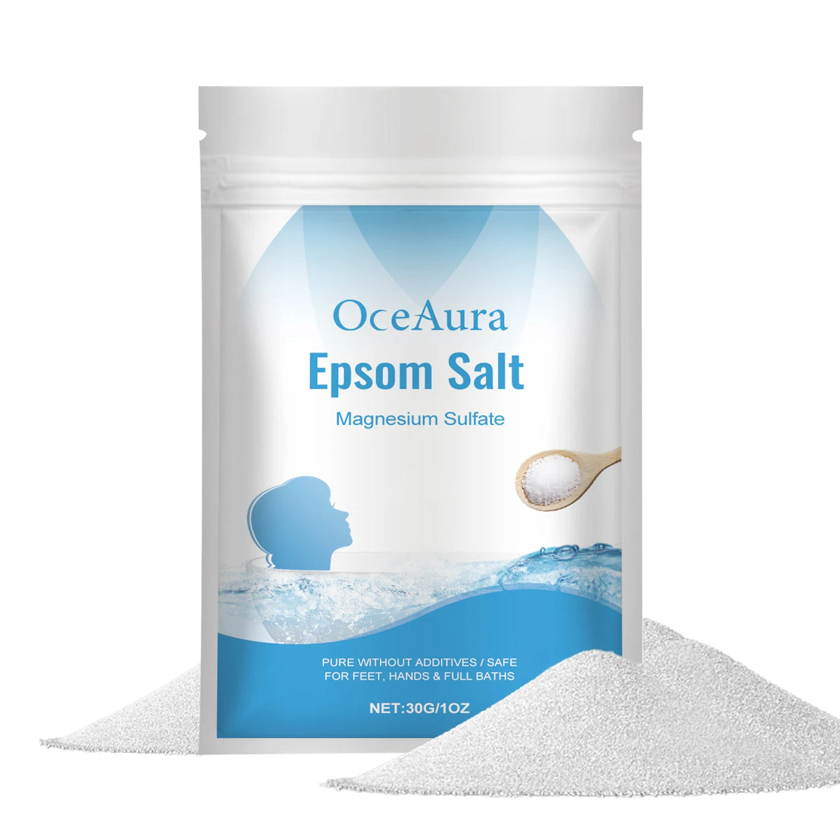 Pure Epsom Salt Magnesium Sulfate for Foot Hand Full Body Bath Soothing Relaxing Moisturizing Bath Salt Skincare