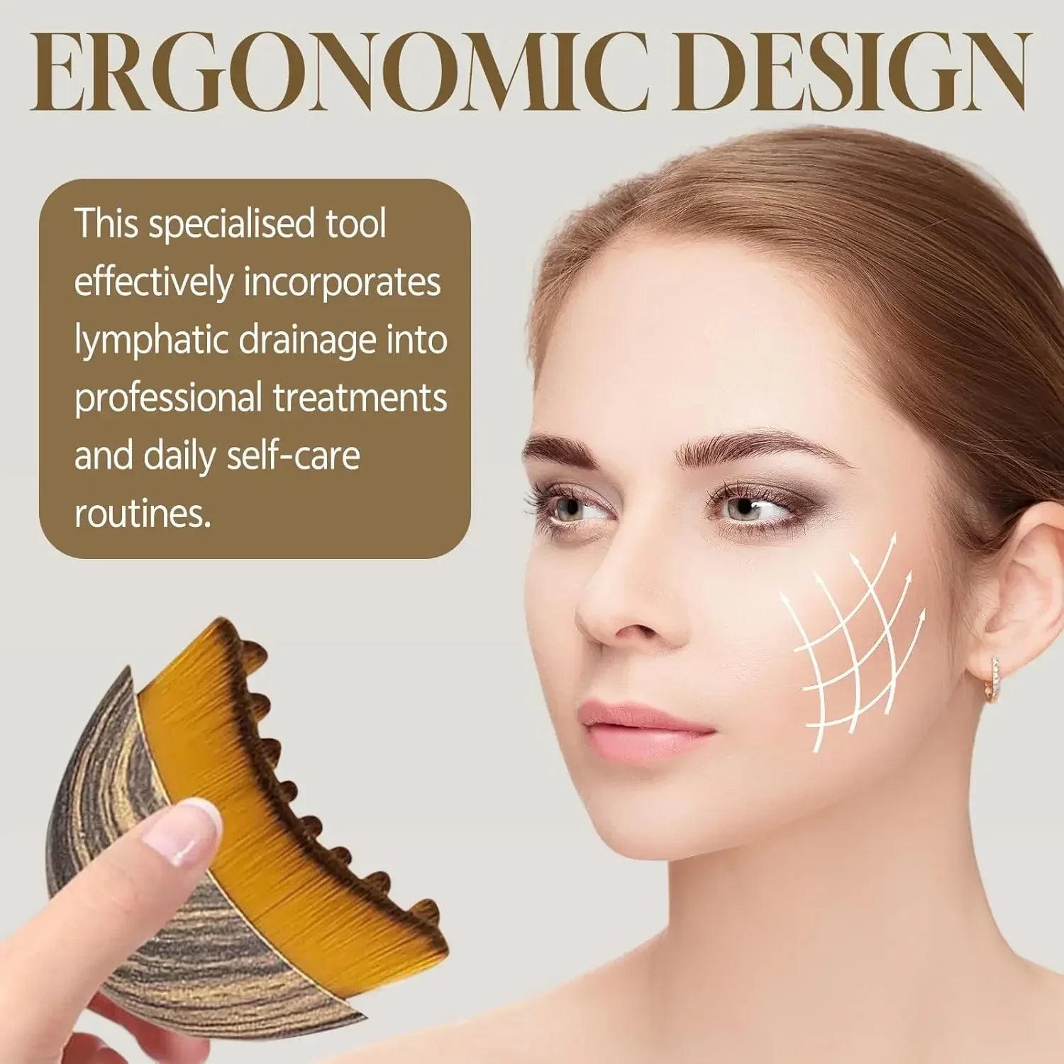 Portable Face Neck Massage Brush Facial Contour Sculpting Tool Skin Relax Massage Accessory For Daily Facial Care