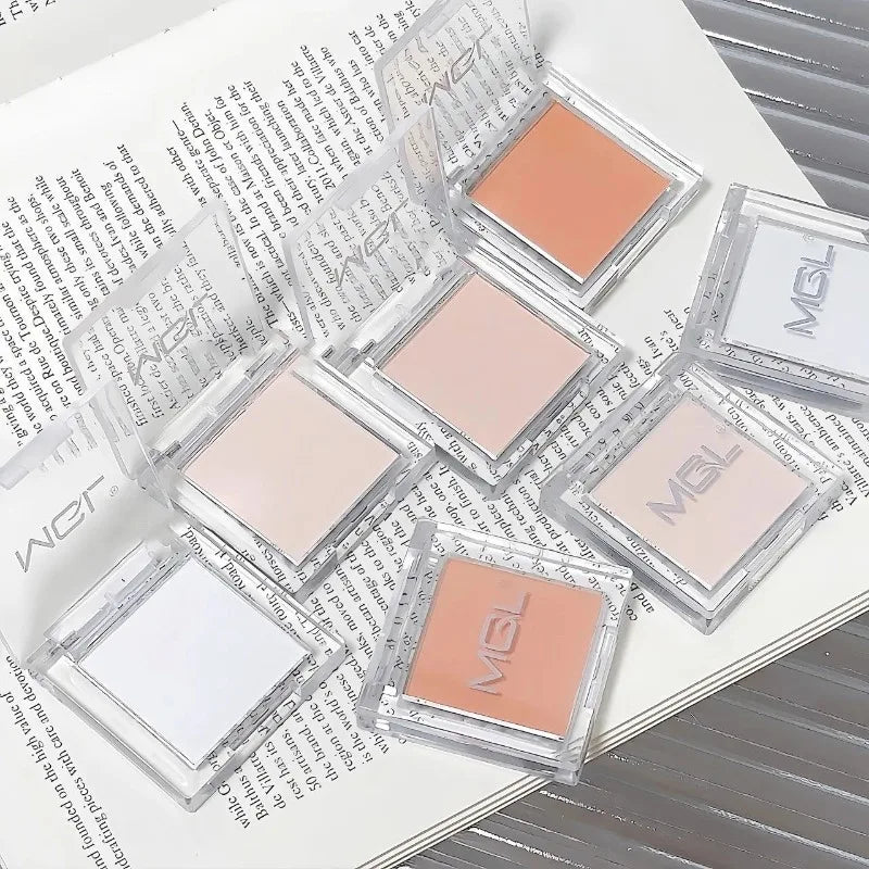 Matte Highlighter Powder Eyeshadow Palette White Long Lasting Natural 3D Brightening Eye Makeup Palette Brighten Face High Gloss