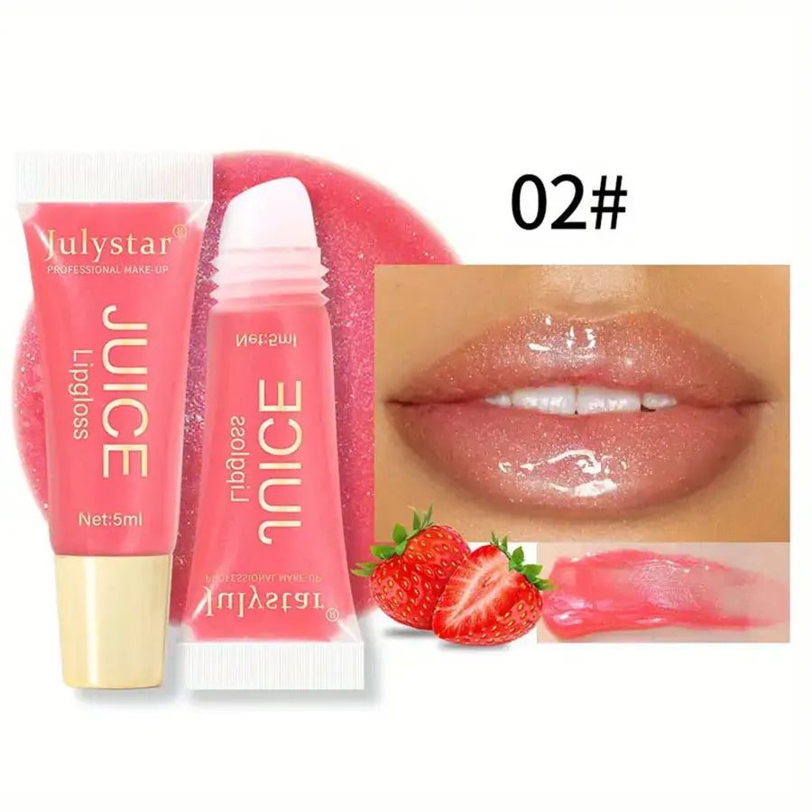 Watery Crystal Clear Jelly Lip Oil Lip Balm Moisturizing And Smoothing Lip Lines Jelly Pout Lip Gloss Glass Lip Fruit Scent