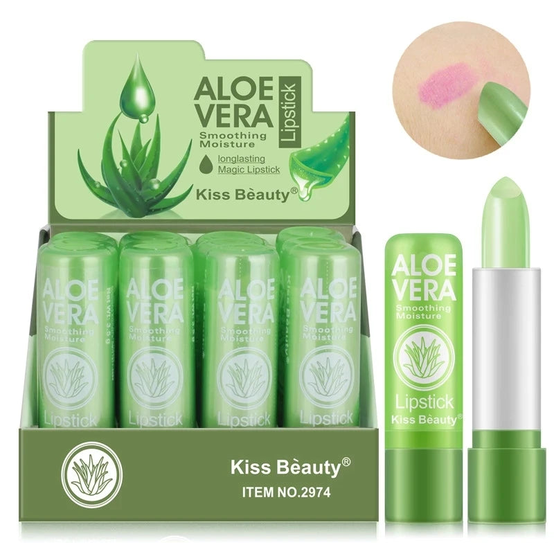 12pc/SET 3.5g Color Changing Tinted Lip Balm Lipstick Aloe Vera Lipstick Moisturizing Long Lasting Lipsticks lip balm