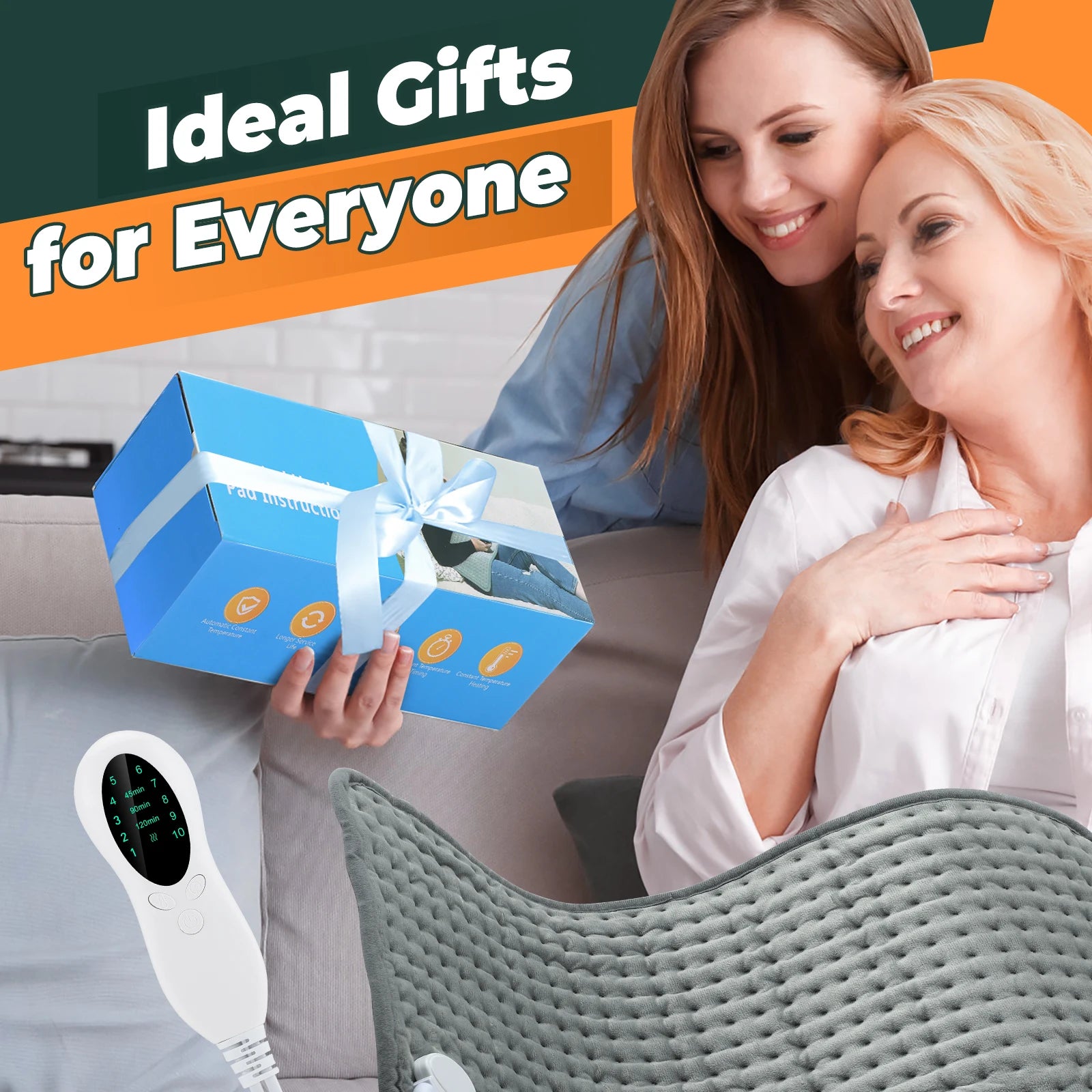 Home Electric Heating Pad Back Shoulder Office Winter Warming Blanket 10 Heat Thermal Mat Abdomen Period Menstrual Belt