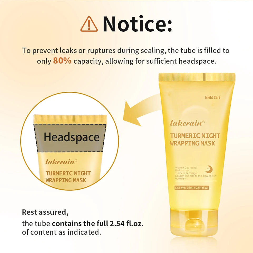Overnight Wrapping Peel Off Mask Kojic Acid Turmeric Nourishes Hydrolyzed Collagen Glowing Skin Skin Firmnes Korean Skincare