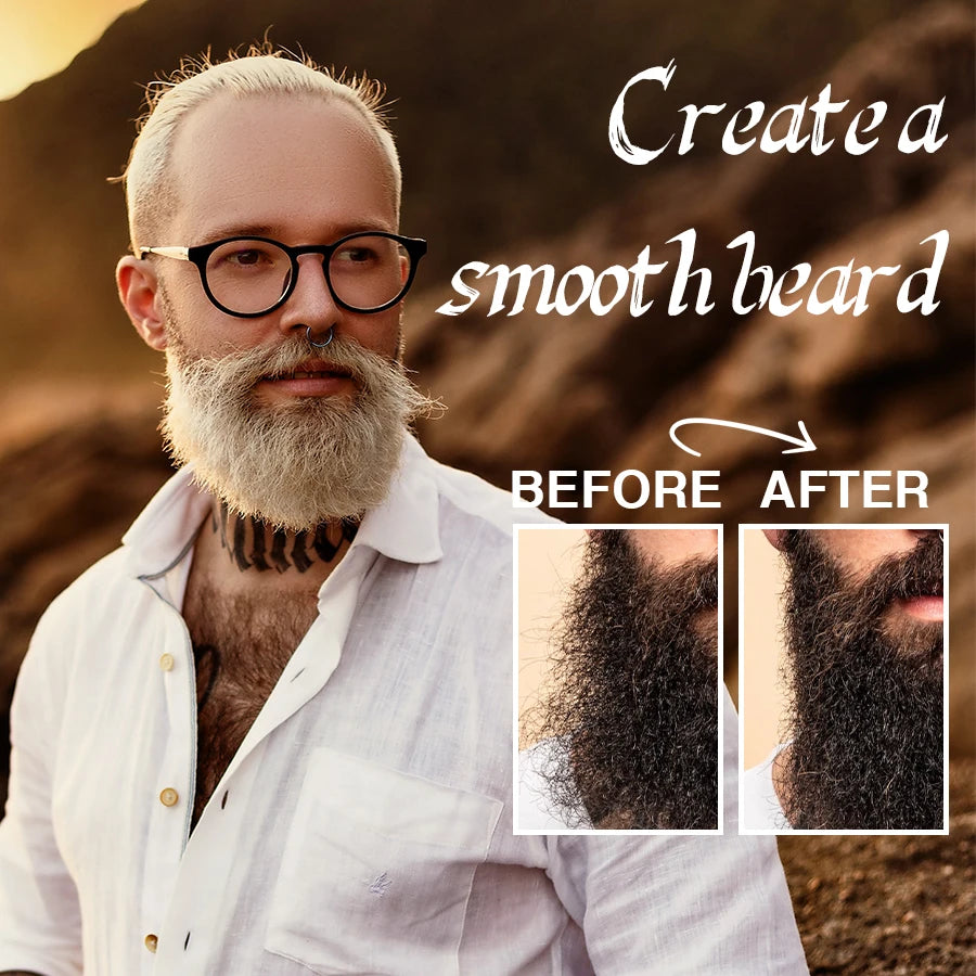 GOIPLE Beard Growth Care Kit Moustache Shampoo Conditioning Oil Deep Clean Wash Moisturizing Whiskers Balm Smoothing Products