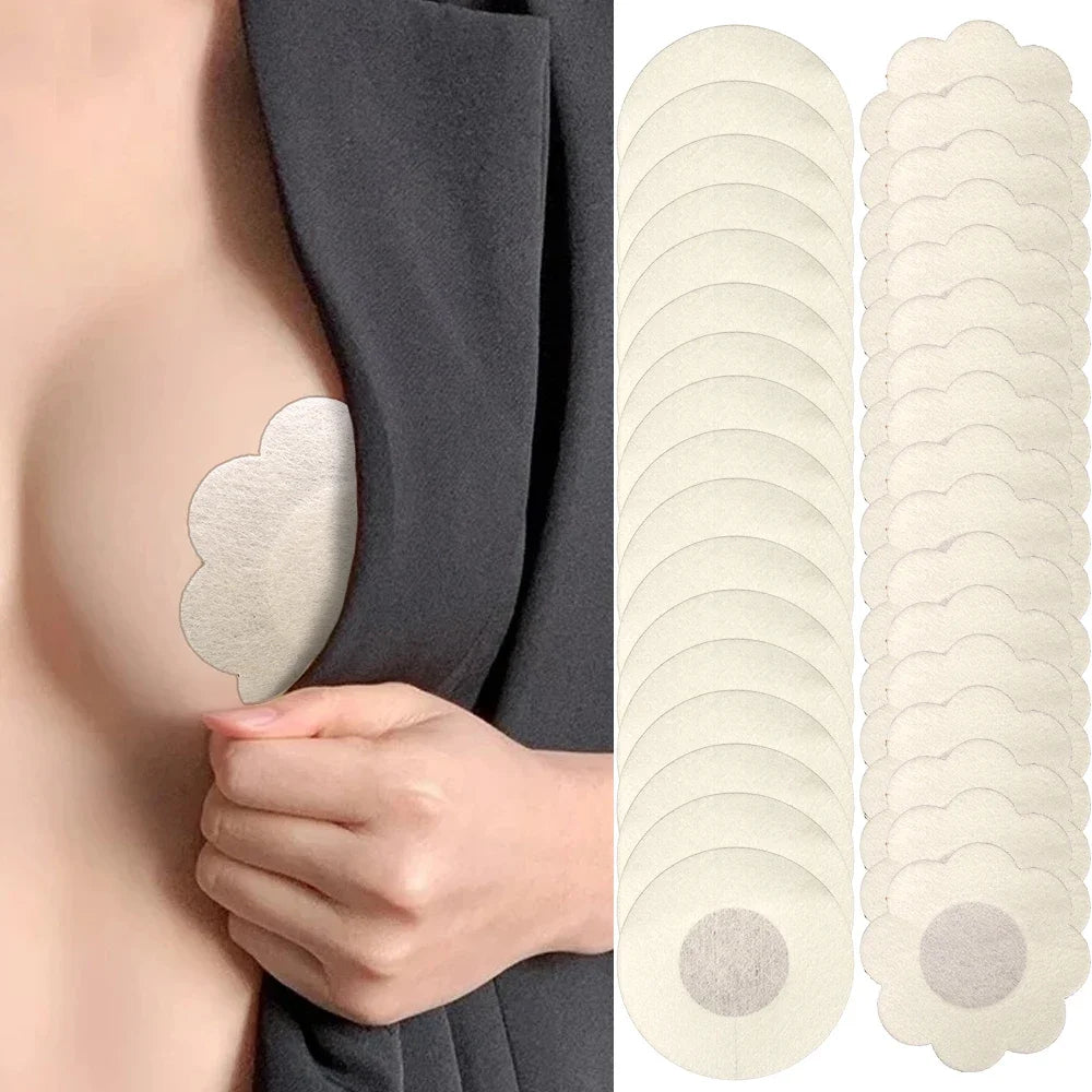 1Box Safety Nipple Cover Stickers Sexy Breast Lift Tape Patch Intimates Female Self-Adhesive Invisible Bra Chest Nipple Padding