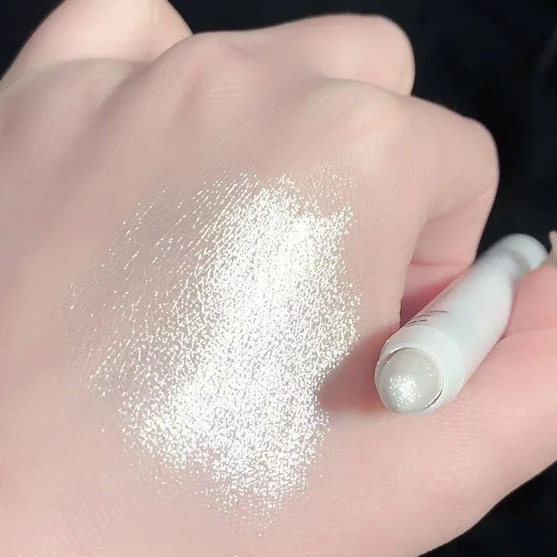 Matte White Lying Silkworm Highlighter Pen Pearlescent Eyeshadow Stick Brightening Pearl Eyeliner Waterproof Glitter Eye Shadow