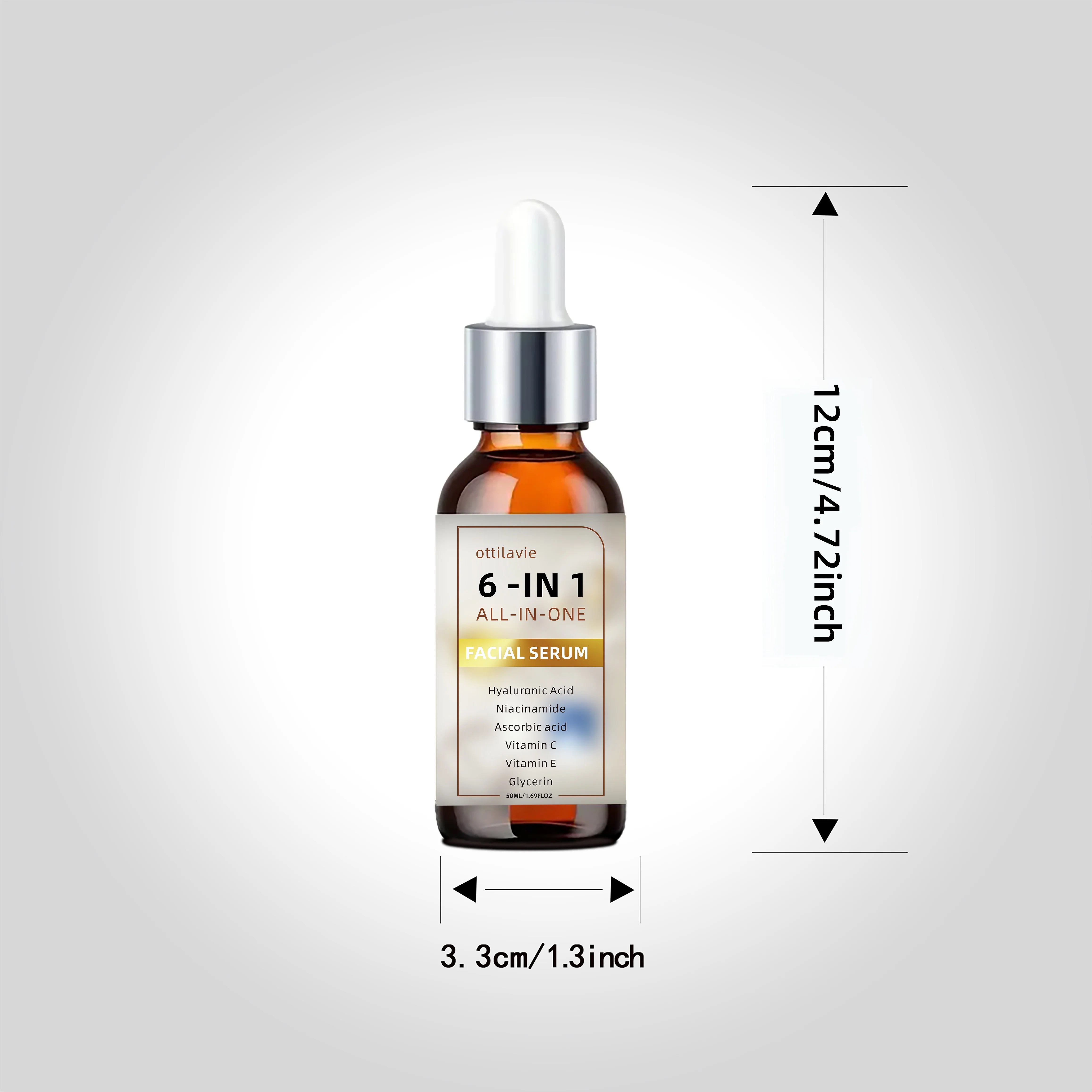 6 IN 1 ALL-IN-ONE FACIAL SERUM With Hyaluronic Acid + Niacinamide + Vitamin C/E