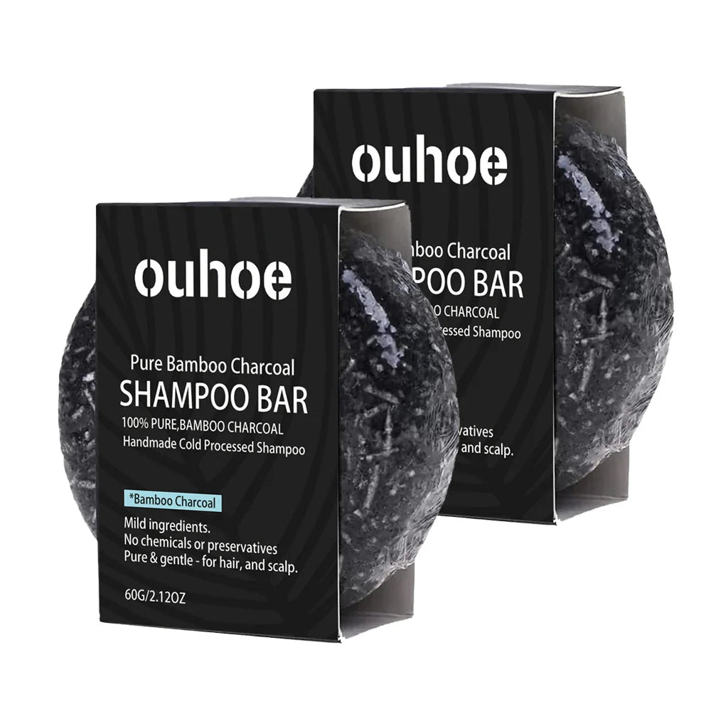 1/2/4pcs Charcoal Shampoo Soap for Oily Hair Dandruff Treatment Scalp Care Volumizing Fine Hair Solid Shampoo Bar for Men Women