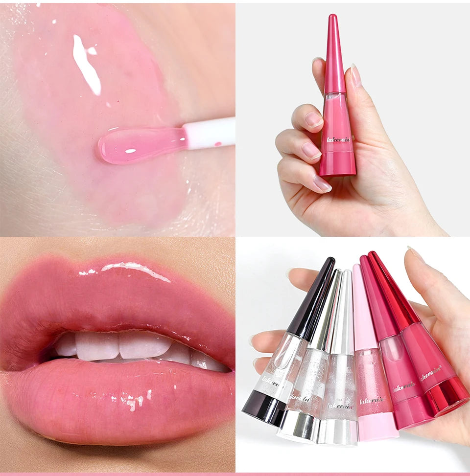 Lakerain Lip Plumper Moisturizing Lip Gloss Transparent Plump Lips Care Lip Stuffer Gift Korean Cosmetics