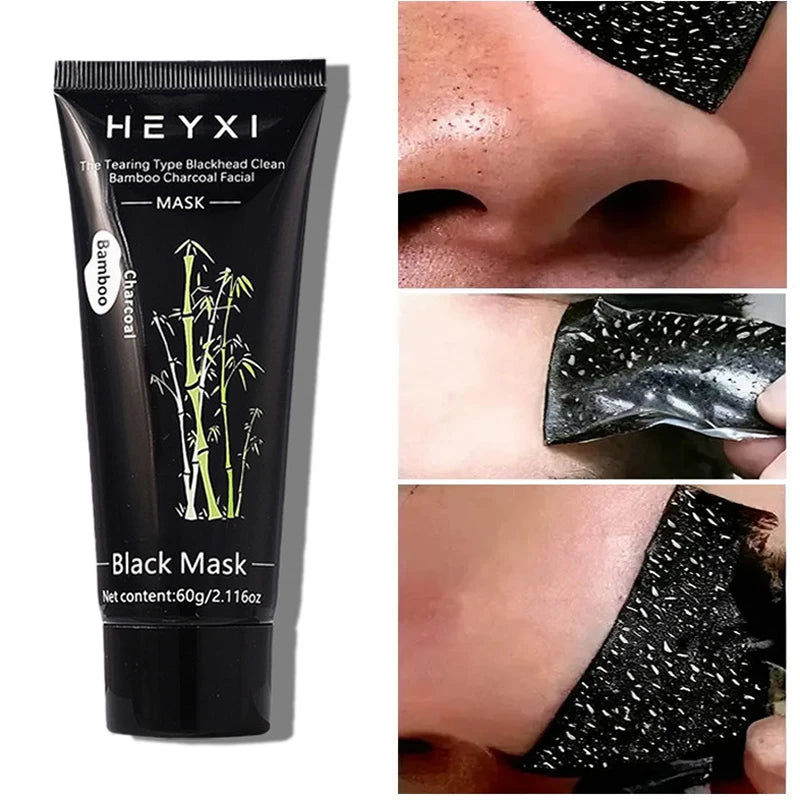 Bamboo Charcoal Tear Off Facial Mask, Clean Skin, Cool and Control Oil, Replenish Water and Moisturize, Make Skin Cleaner