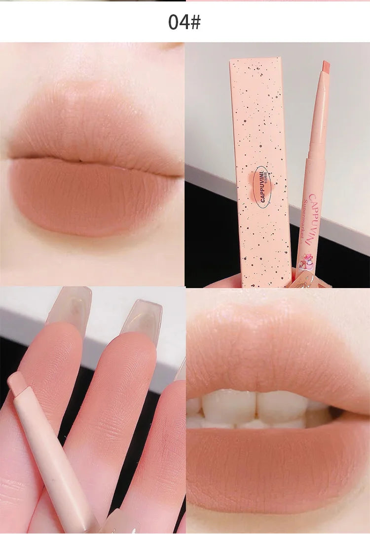 CAPPUVINI Matte Lip Liner Outline Lips Lipstick Pen Waterproof Long-lasting Color Lip Pencil Lipstick Pen