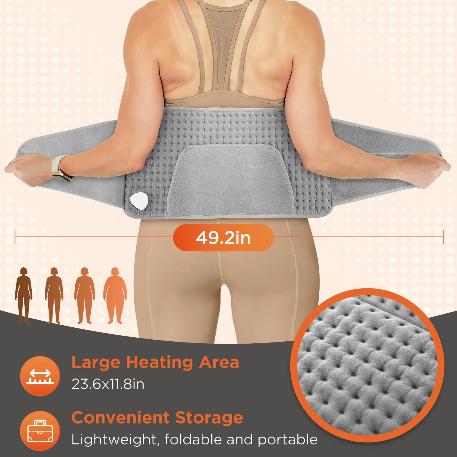 Home Electric Heating Pad Back Shoulder Office Winter Warming Blanket 10 Heat Thermal Mat Abdomen Period Menstrual Belt