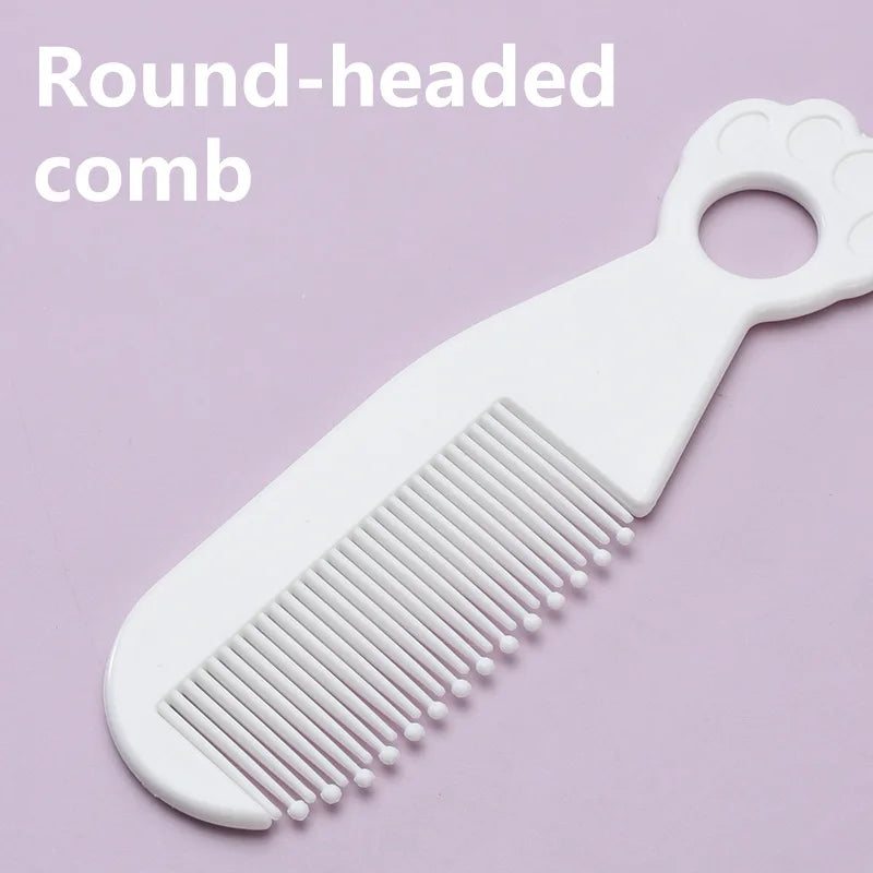 9pcs/pack Baby Grooming Kit with Travel Case, Safety Care Set with Feeding Dropper, Nose Cleaner, Nail Clippers, Comb, Brushes,