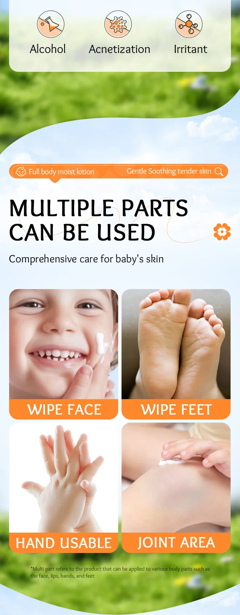 400ml Children's Calendula Vitamin E Body Lotion, Autumn and Winter Body Lotion Body Cream