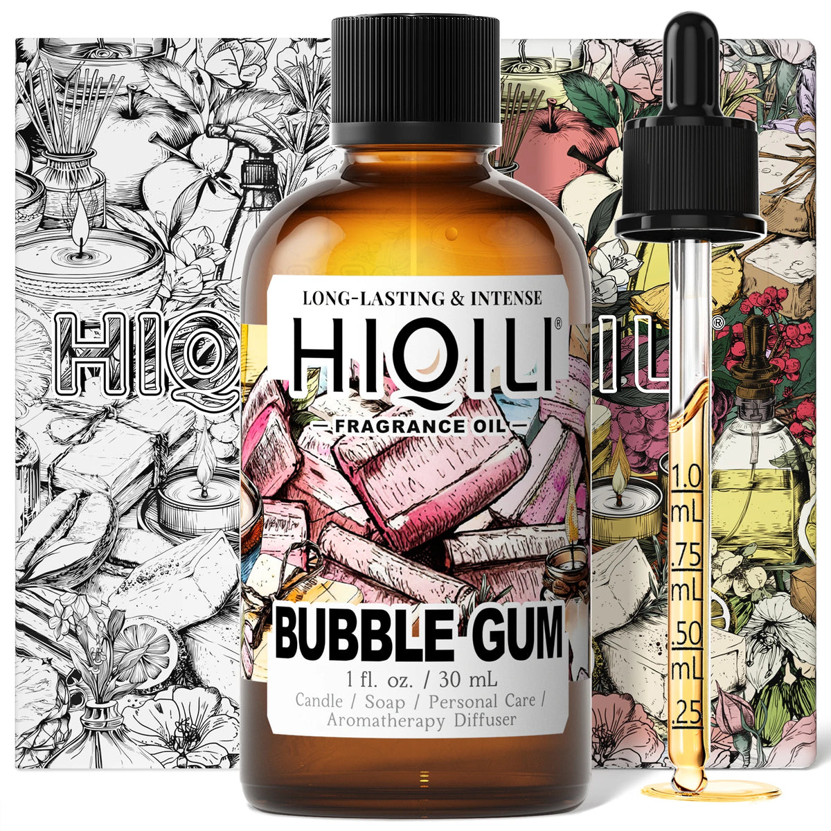 HIQILI New 30ml Perfume Oil Series, Vanilla/Lavender/Rose/Sandalwood 100% Natural Extract Perfume Oil, For Home Use, Humidifier