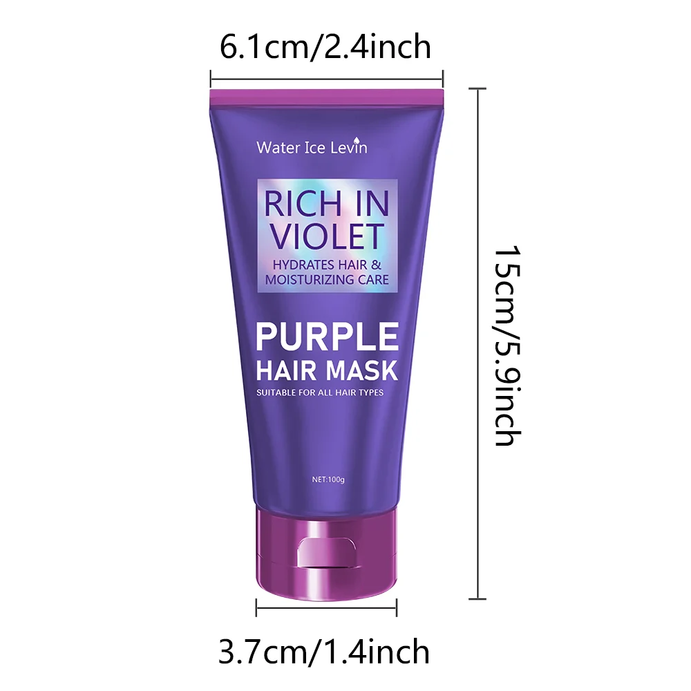 Purple Repair Hair Mask Keratin Deep Nourishing Dry Frizzy Damaged Treatment Collagen Magical 5 Second Soft Shiny Care
