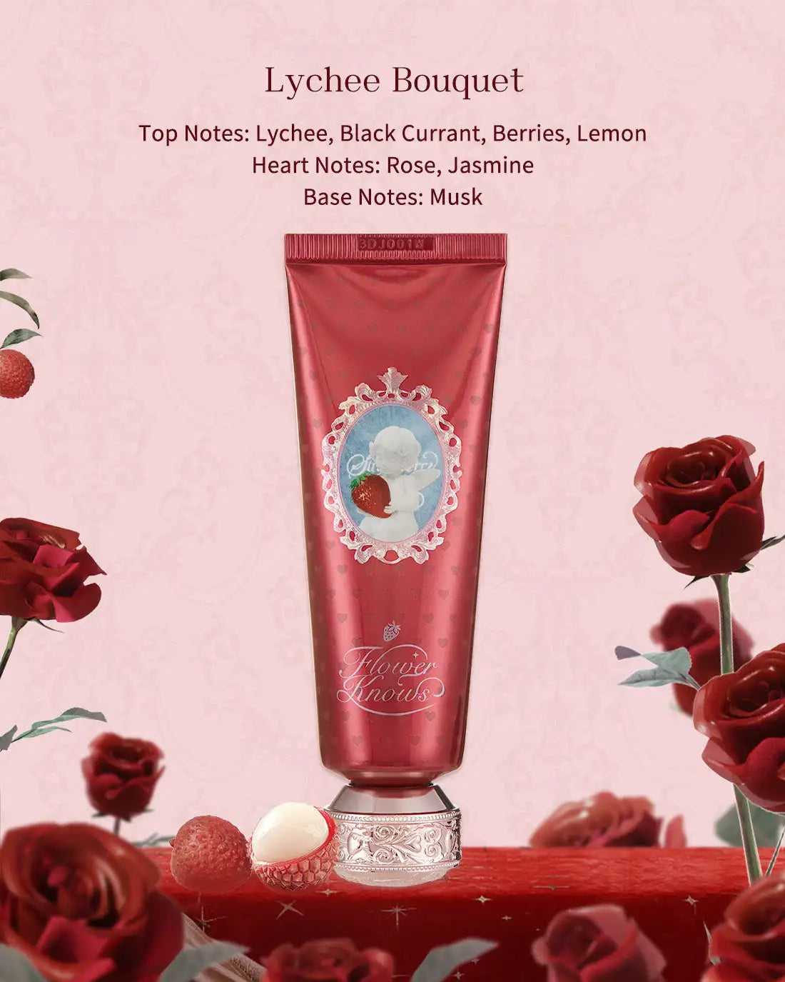 Flower Knows Christmas Limited Scented Hand Cream Strawberry Cupid Collection Moisturizing Hydrating Softening Hand Lotion Holid