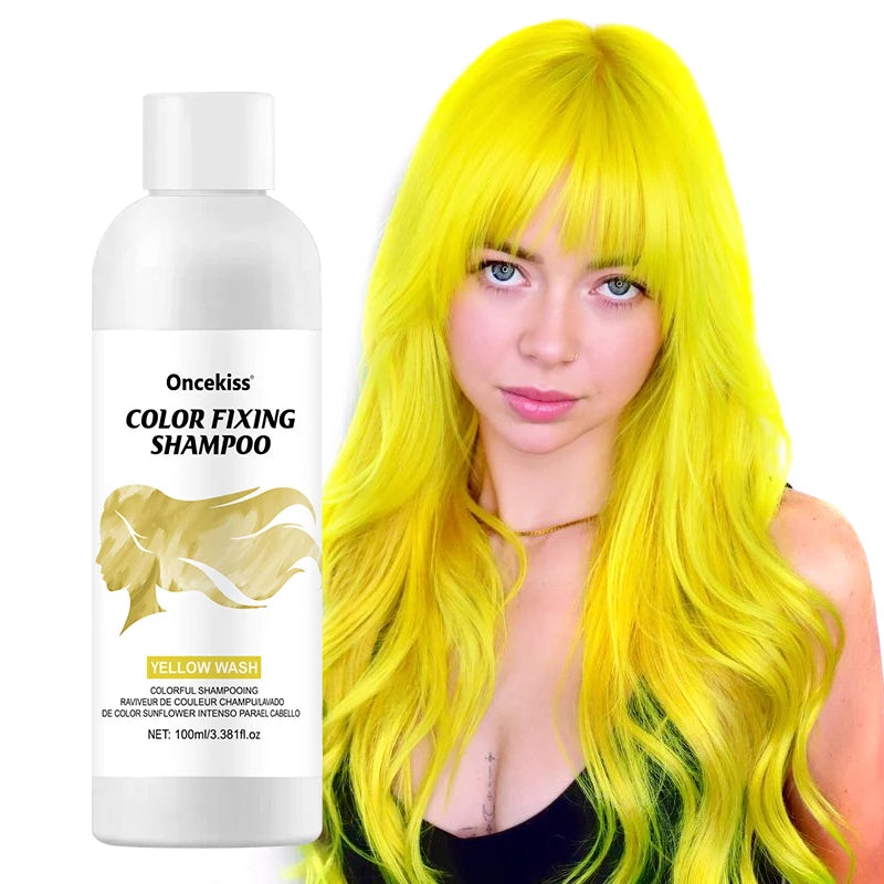 100Ml Color Fixing Purple Shampoo Lock Color Cover Gray Hair Fade Yellow After Bleach Hair Dye Long Lasting Non-irritating Care