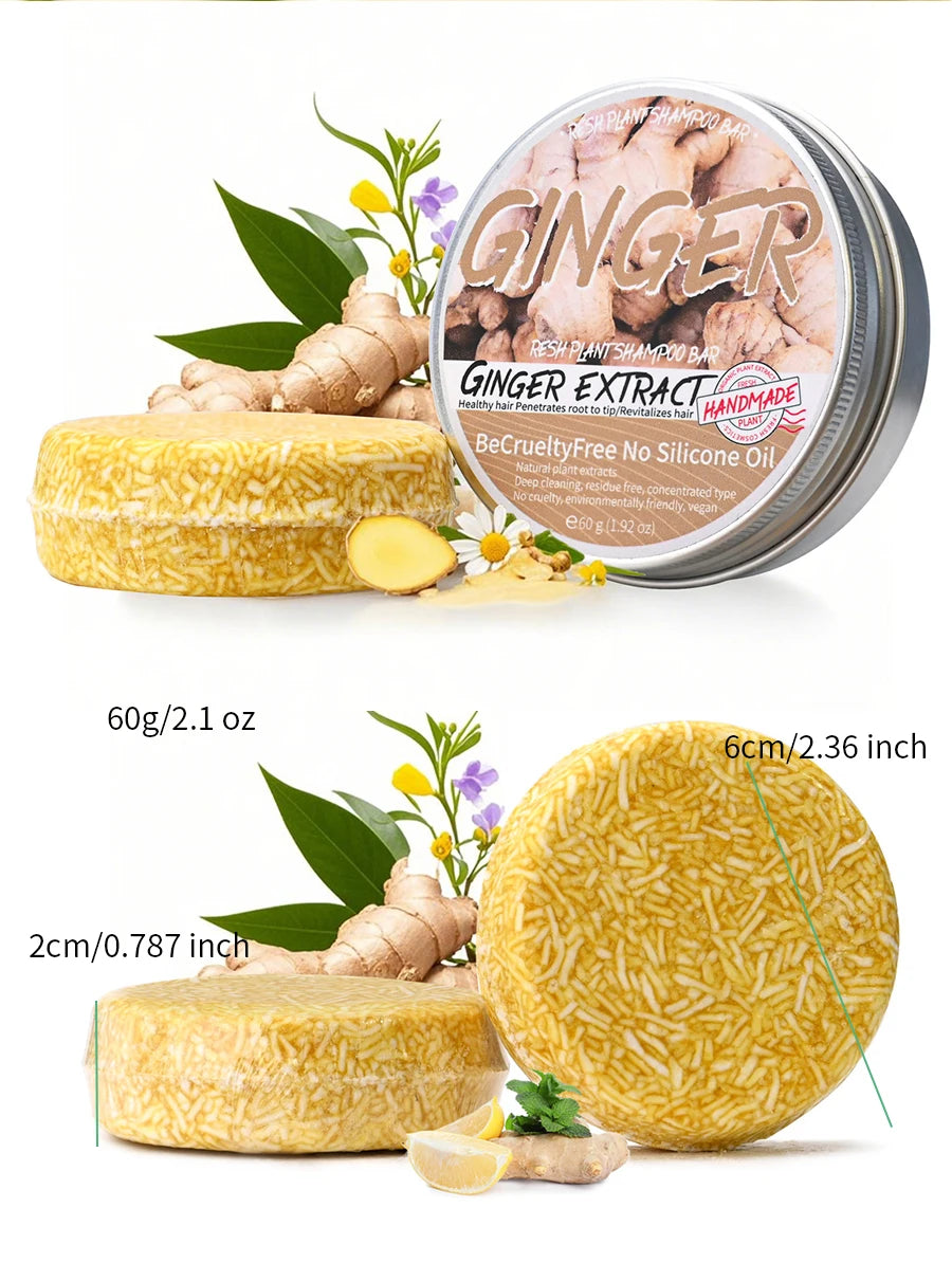 JIJIBA OIL Ginger Essential Soap Solid Shampoo Soap Oil Control Refreshing Shampoo Cleansing Moisturizing Handmade Soap