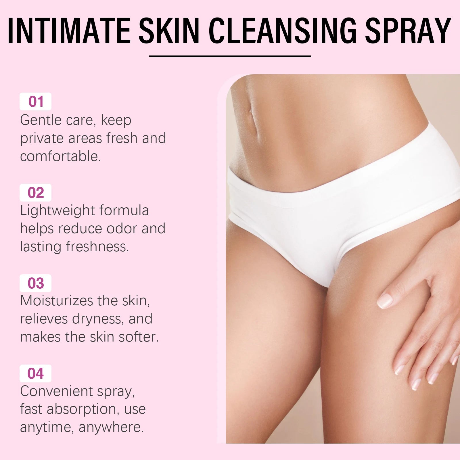 Women's Body Cleansing Spray, Gently Cleanses the Skin, Caring for Everyday Freshness and Comfort