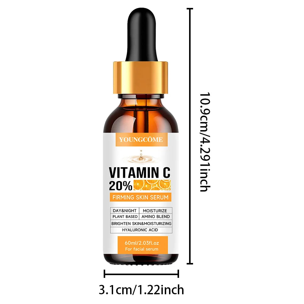 YOUNGCOME Premium 20% Vitamin C Serum For Face with Hyaluronic Acid, Retinol - Boost Skin Collagen, Anti Aging & Wrinkle Facial