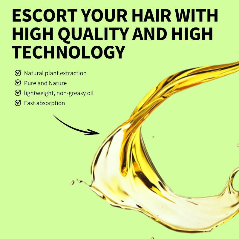 7-IN-1 Hair Oil for All Hair Types Natural Plant Oils Complex Hair Care Serum Reduces Breakage Hydration & Shine Hair Essence
