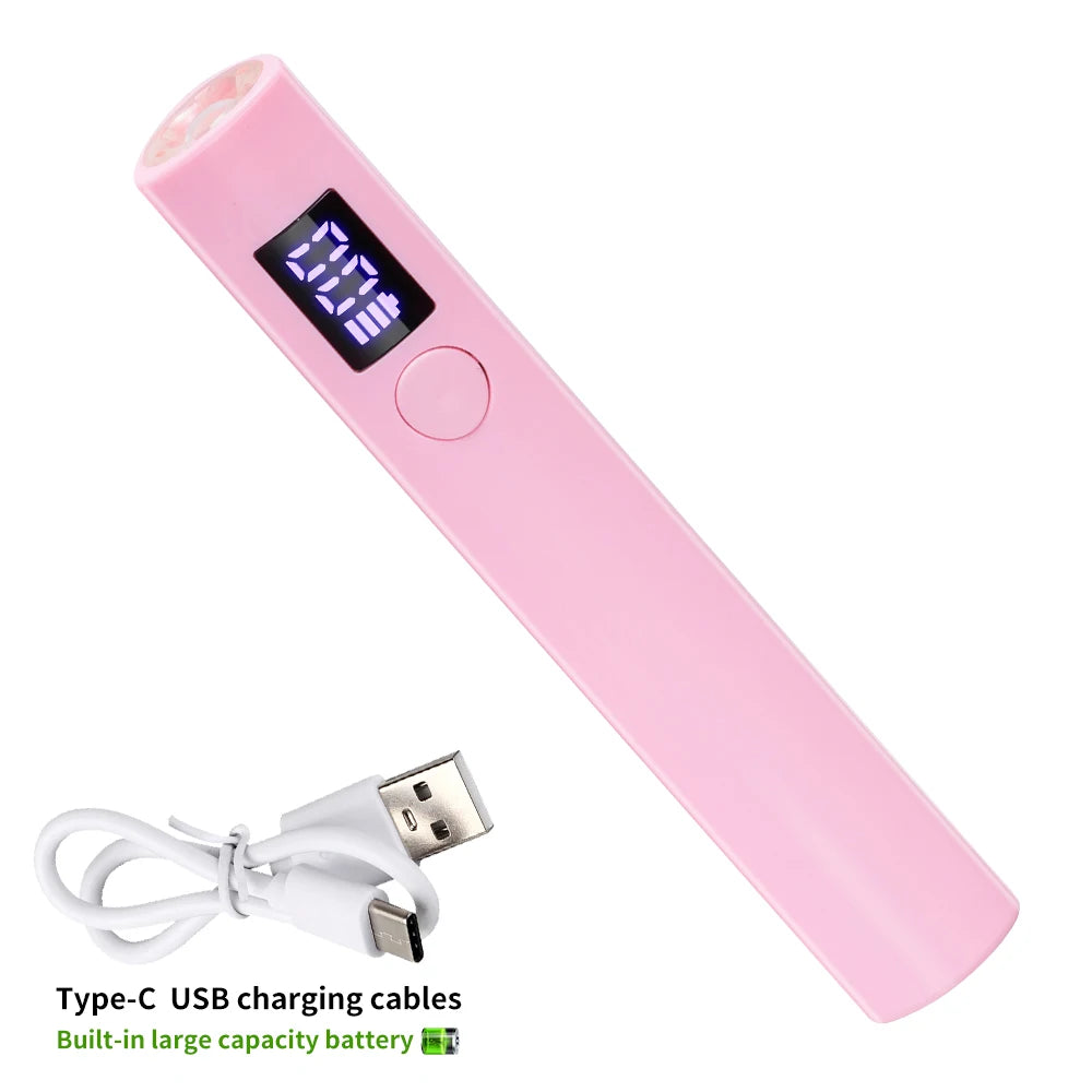 Portable Nail UV LED Lamp And LED Light Support Base Rechargeable for Nails Gel Polish Drying UV Lamp for Nails Art Desk Stand