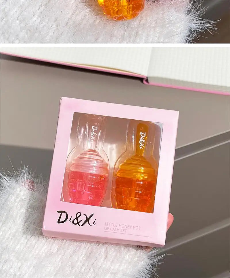 Kleines Honeypot Lippenöl, feuchtigkeitsspendendes und verblassendes Lippenmuster, Wasser-Lippenbalsam Dudu Lips