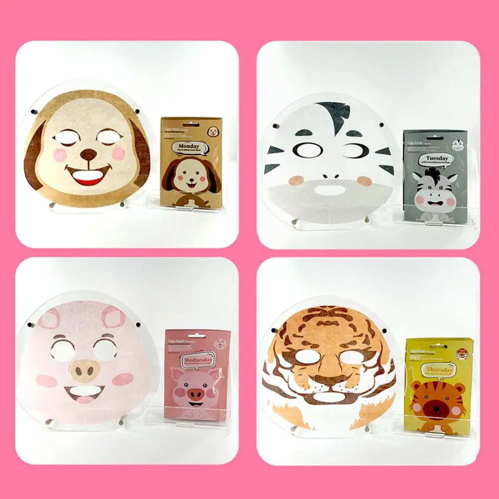 7 Styles Animal Face Mask Set Funny Panda Dog Pig Hydrating Sheet Mask for Spa Party Cute Skincare Gift for Women Girls 1/7PCS
